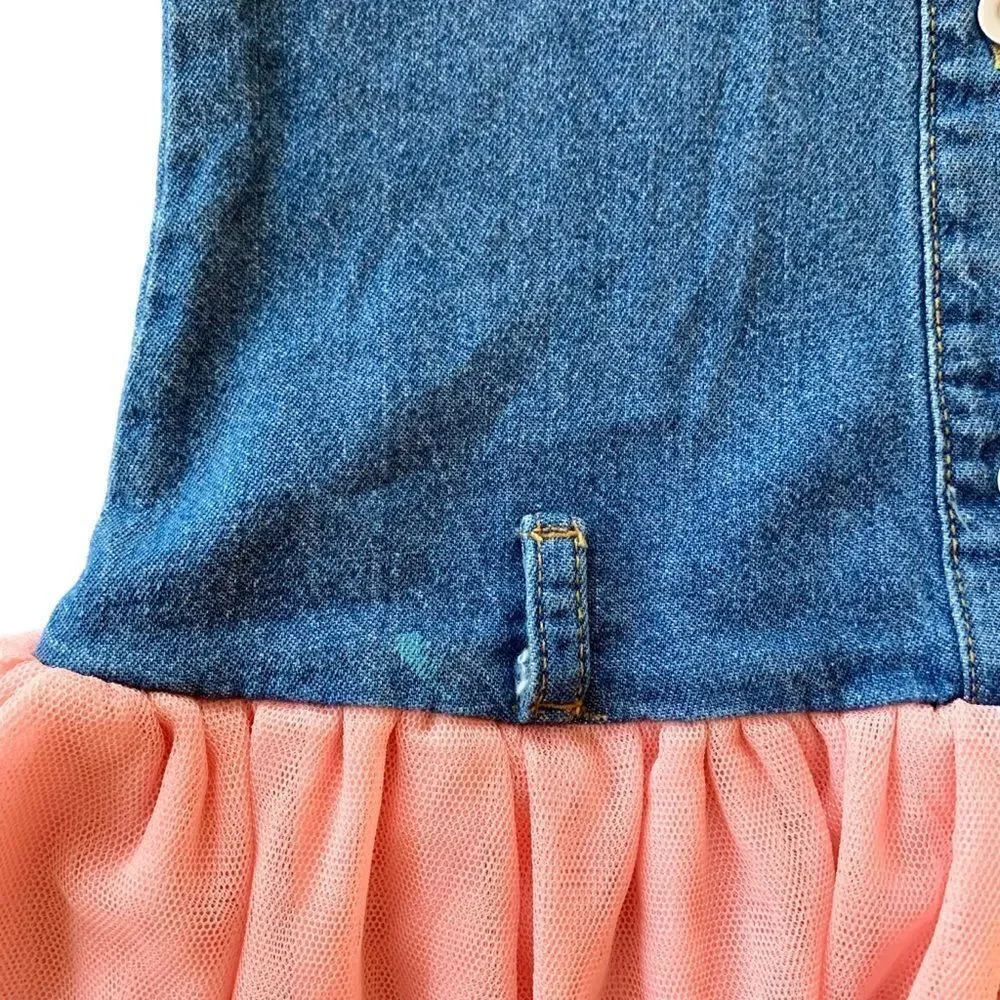 Denim & Tulle Sleeveless Dress